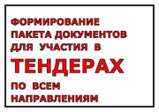 Подготовка документов для участия в ТЕНДЕРАХ